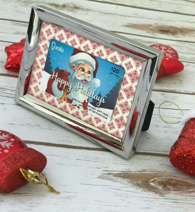 A Cute and Clever Way to Gift a Gift Card. Frame gift card.