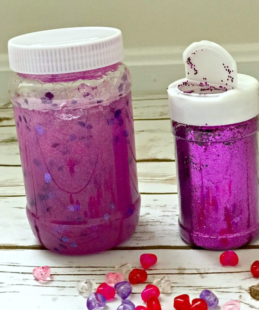 Valentine's Day DIY Calm Down Sensory Bottles