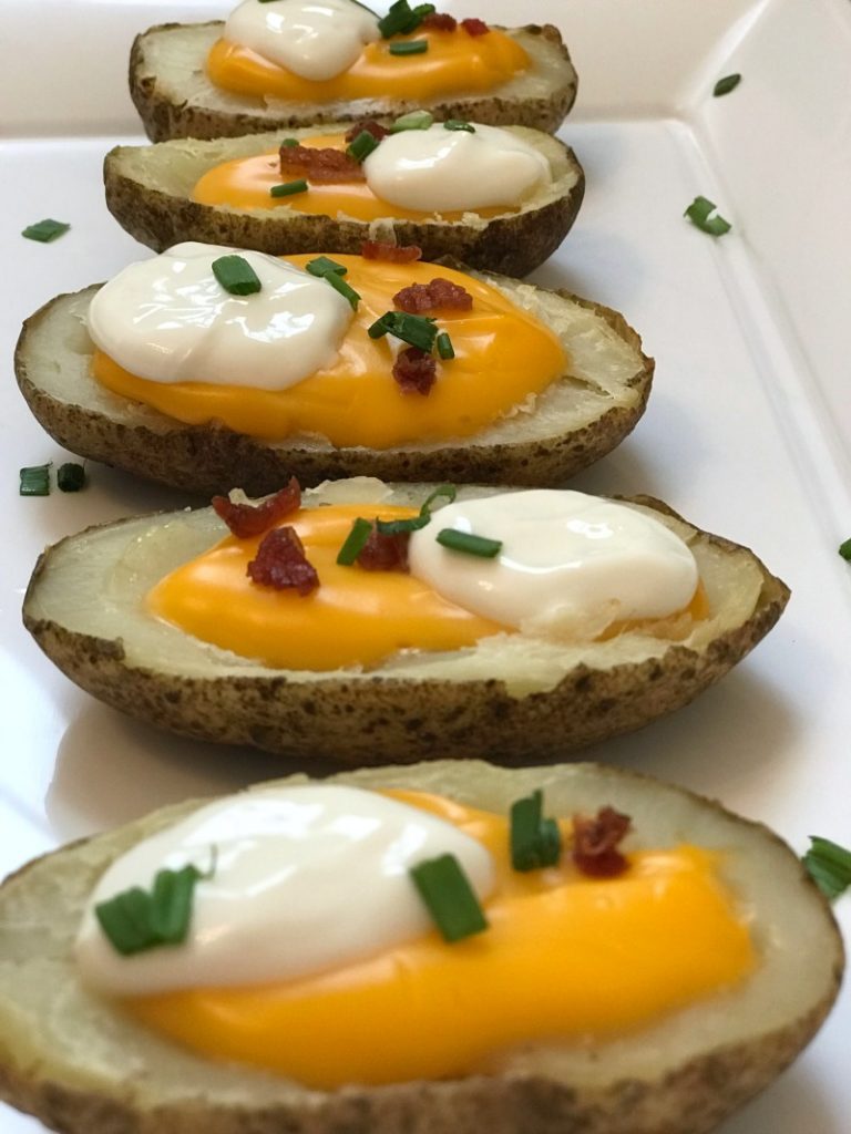 Bacon and Cheese Loaded Potato Skins Recipe