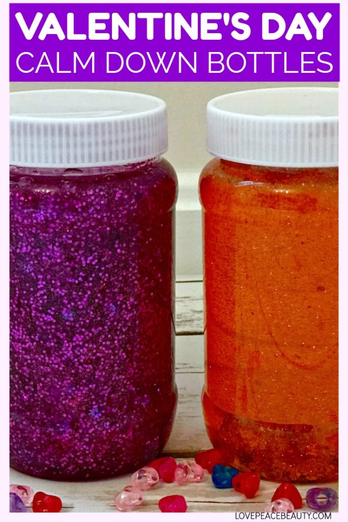 Valentine's Day DIY Calm Down Sensory Bottles