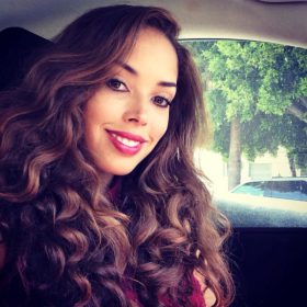 Natural, styled curly hair. 