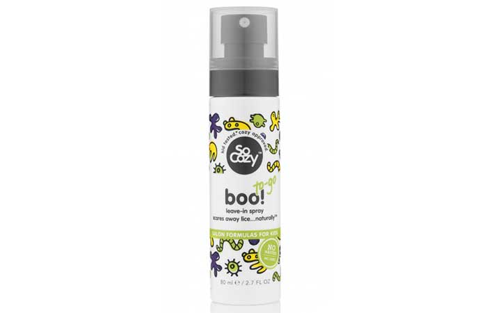 9. SoCozy Boo! Lice Scaring Leave-In Spray