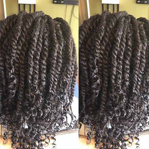 Senegalese Twists With Hair Left Loose