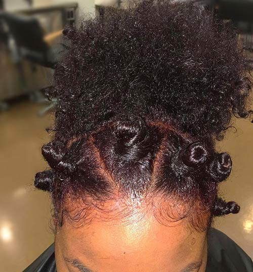 7. Frontal Bantu Knots