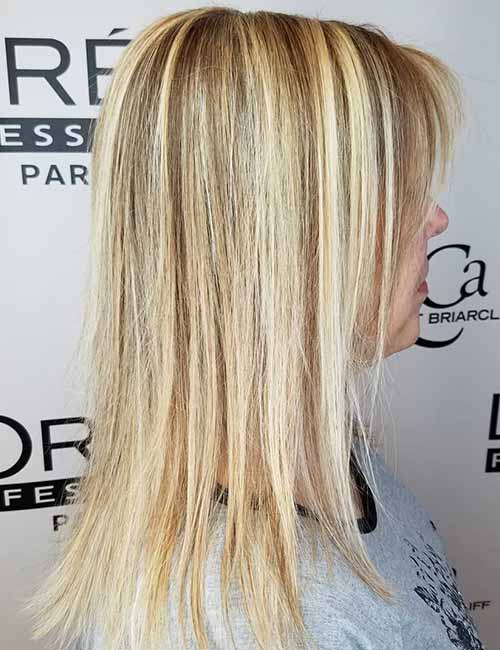 Golden Lowlights With Platinum Highlights