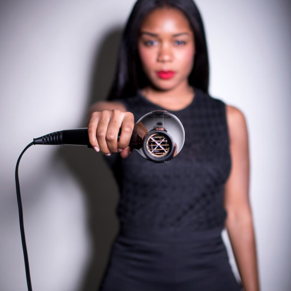 heat trained hair blow dry