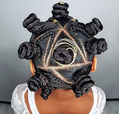 1. Braided Triangular Bantu Knots