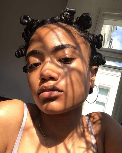 12. Mini Flat Bantu Knots