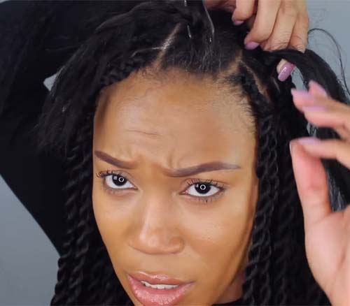 After all your hair is twisted completely,