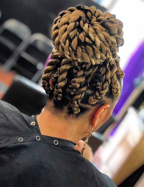 Bun Senegalese Crochet Twists