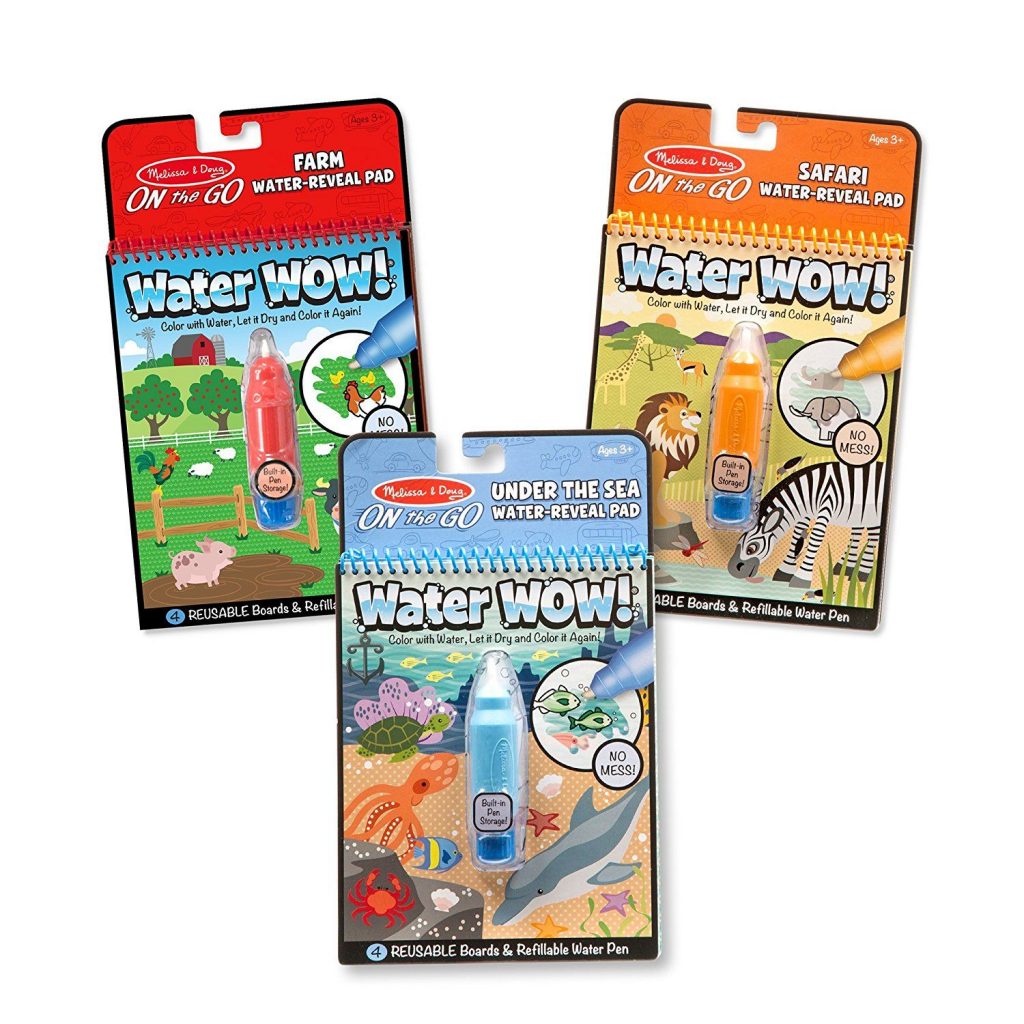 three different Water Wow water books for kids