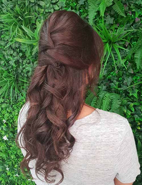 Crisscross Half Updo