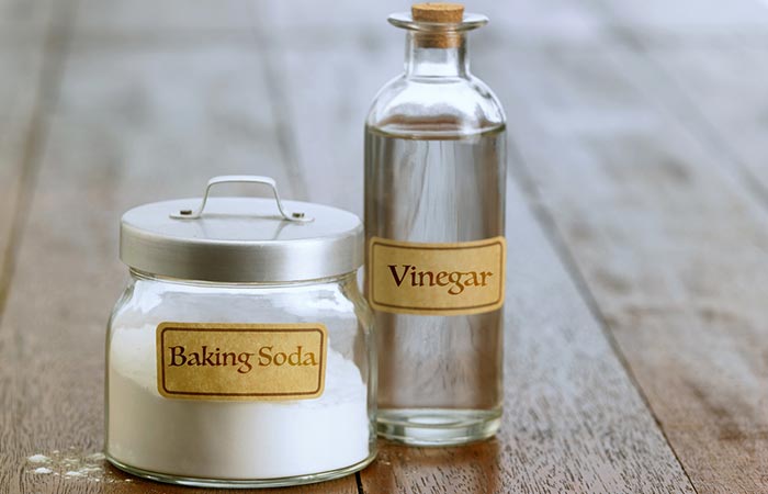 Baking SodaVinegar And Warm Water