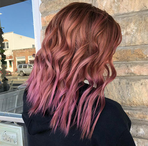 Rose Brown And Pink Ombre