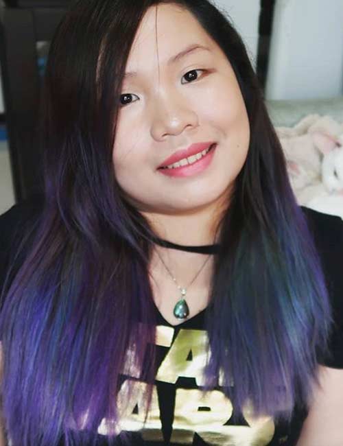 Peacock Purple Ombre
