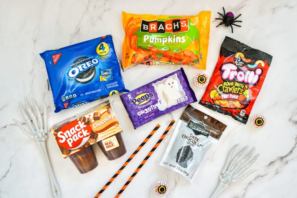 Ingredients for the Halloween Pudding Cups