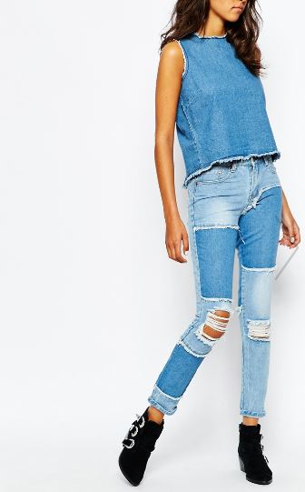 ASOS Liquor & Poker Slim Mom Jeans
